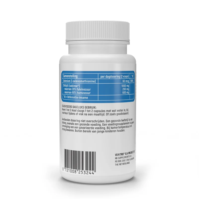 Vontrix Shilajit Selenium samenstelling